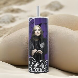Ozzy Osbourne Tumbler with Purple Design